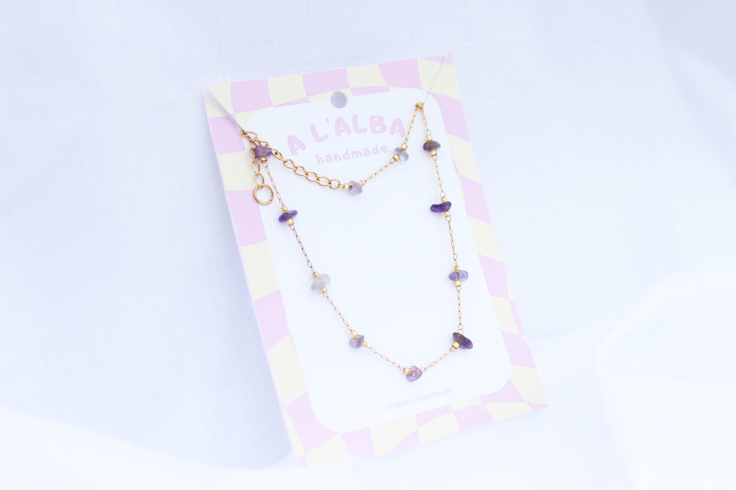 CHOKER AMETHYST dorado