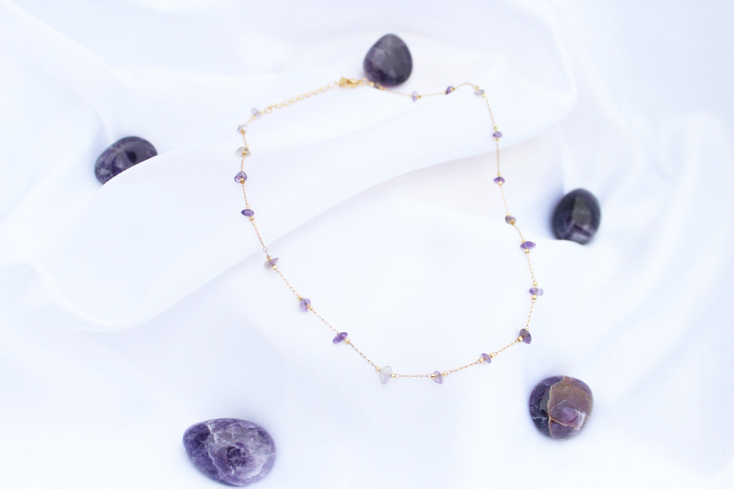 CHOKER AMETHYST dorado