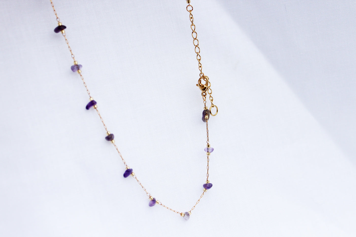 CHOKER AMETHYST dorado