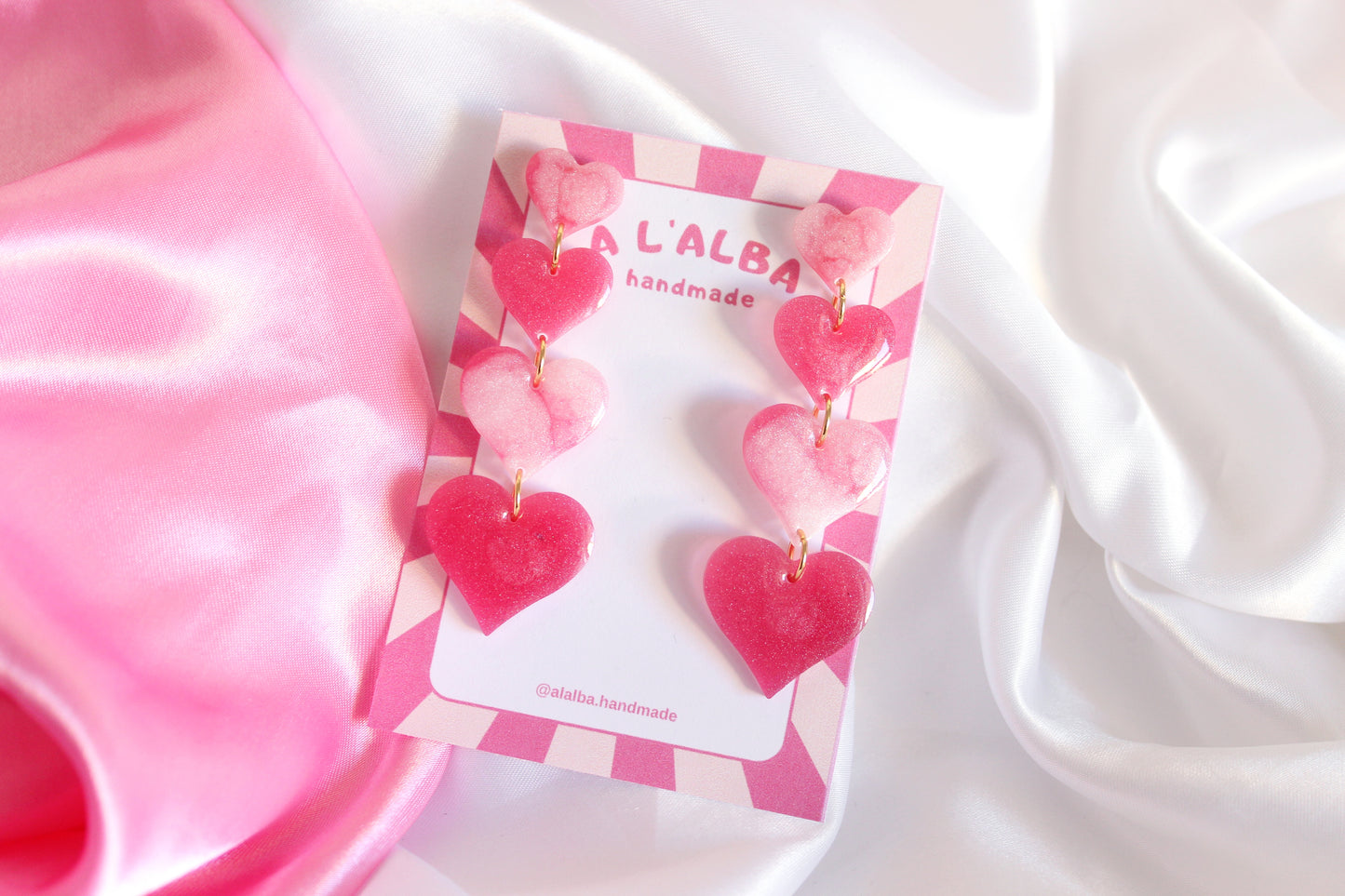 LOVE CHAINED rosa/blanco