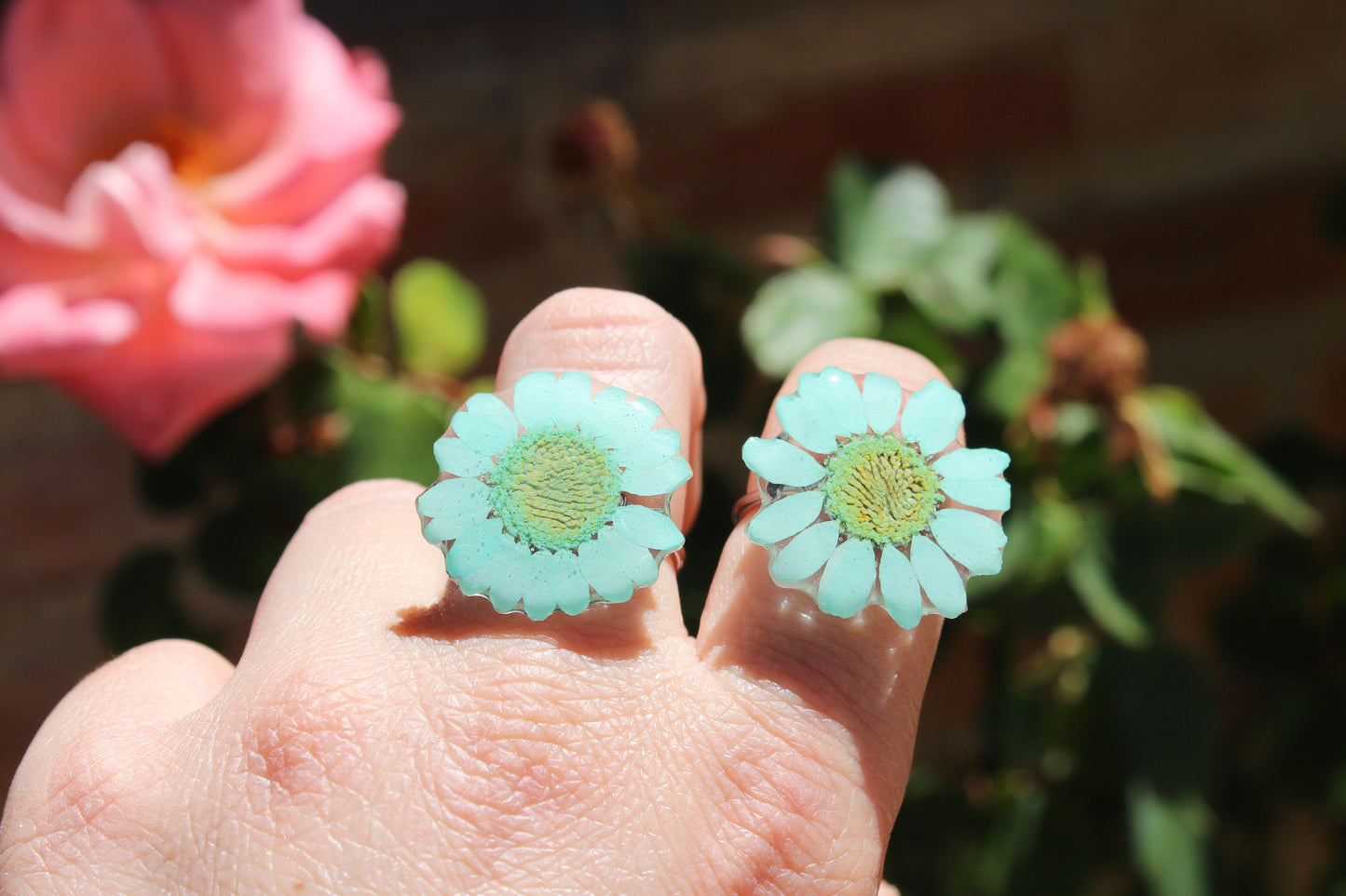 ANILLO DAISY turquesa