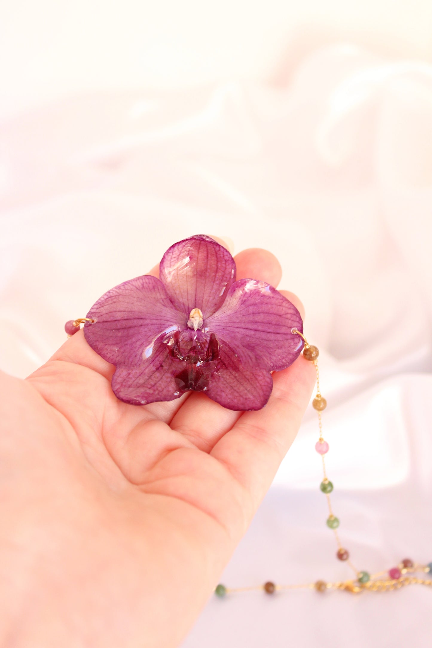 COLGANTE ORQUÍDEA piedras