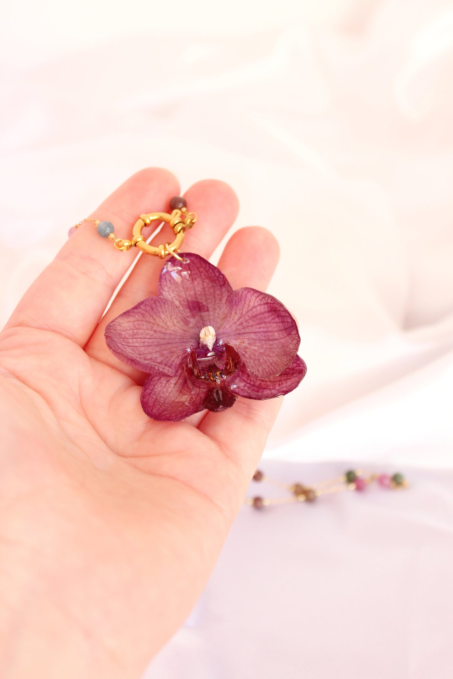 COLGANTE ORQUÍDEA piedras II