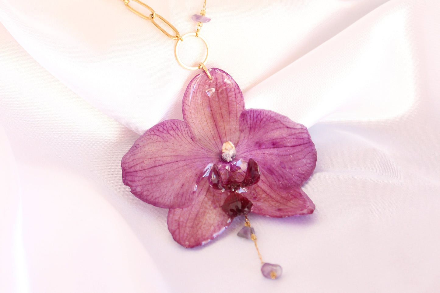 COLGANTE ORQUÍDEA amatista