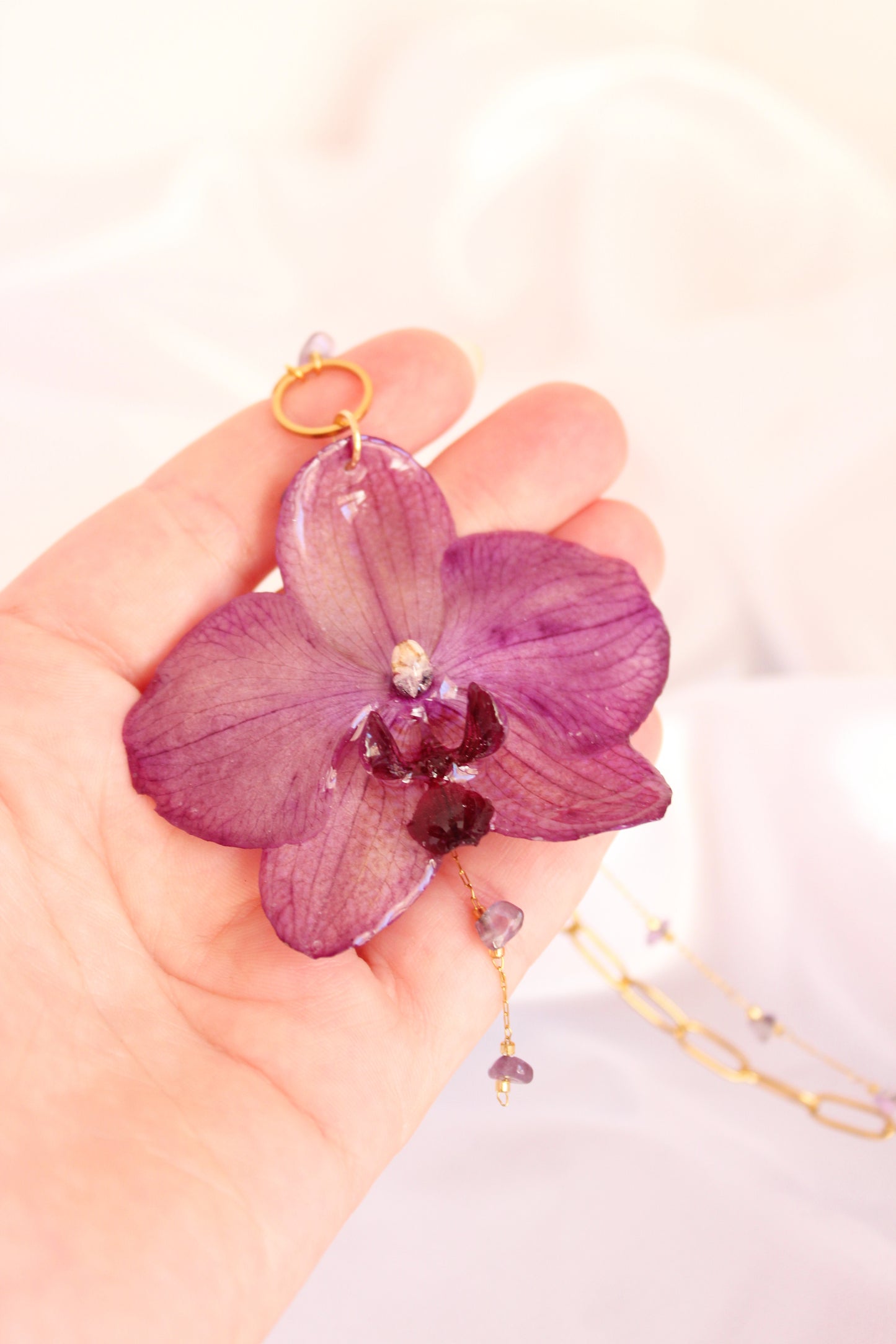 COLGANTE ORQUÍDEA amatista