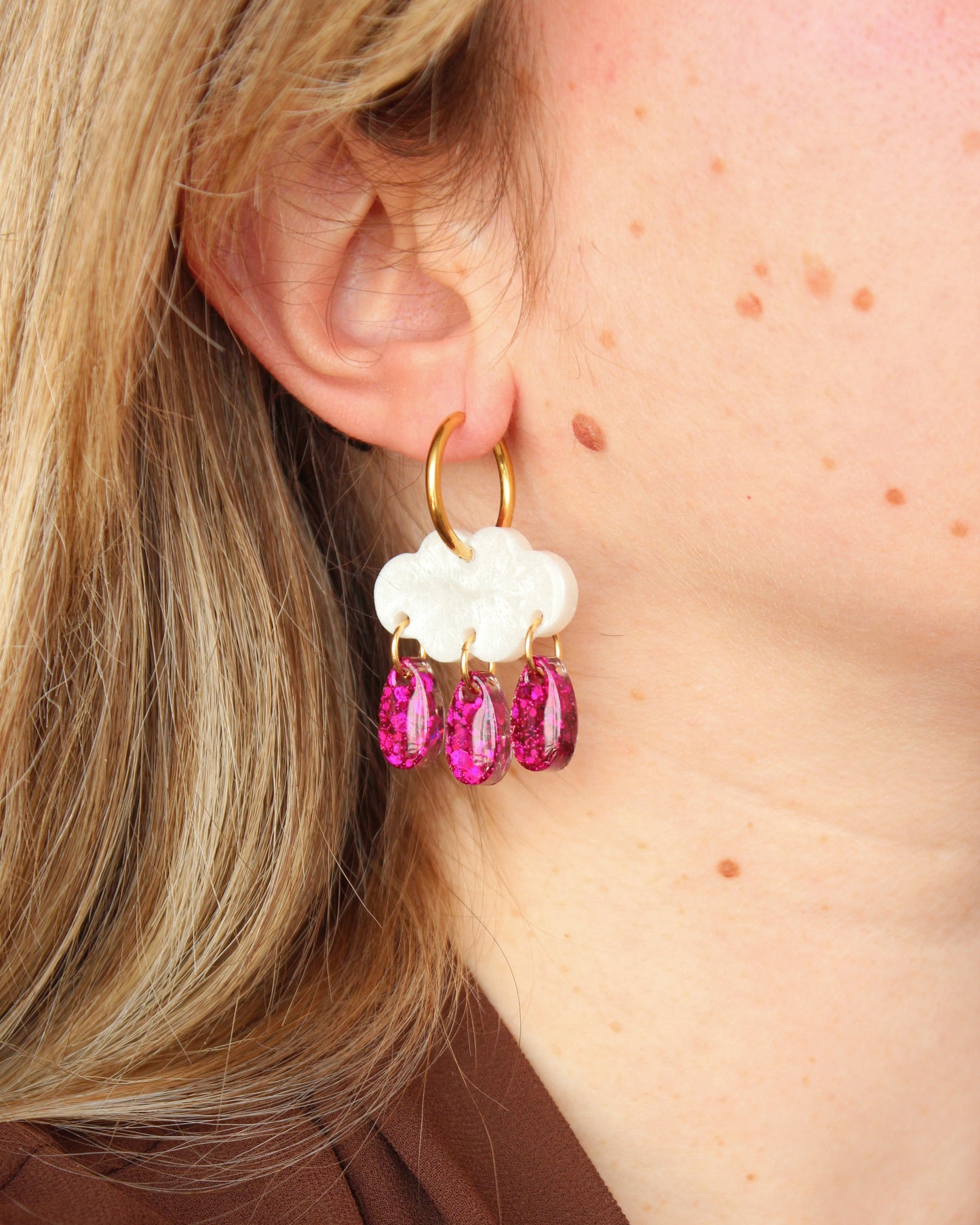 GLITTER RAIN fucsia
