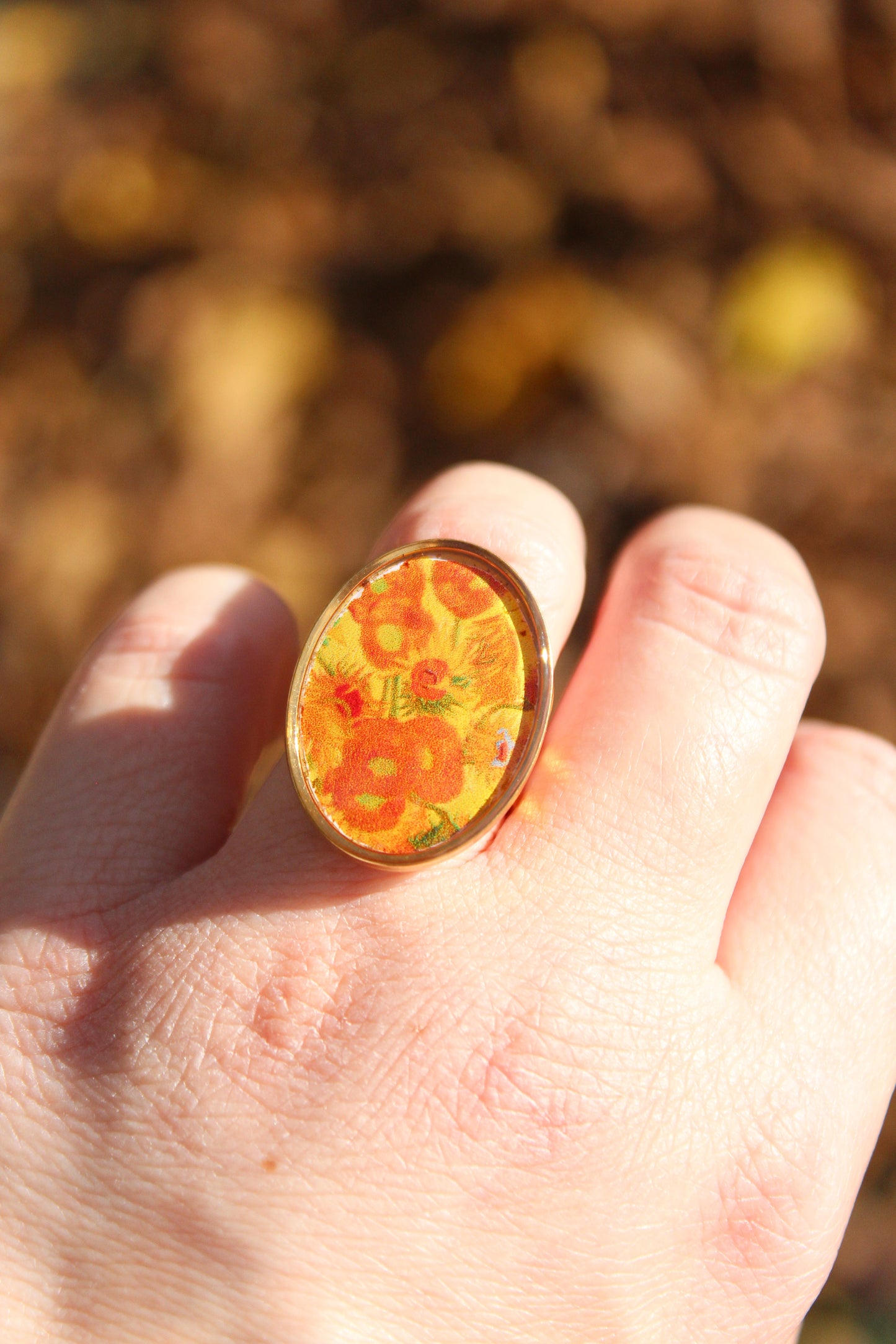 ANILLO QUINCE GIRASOLES