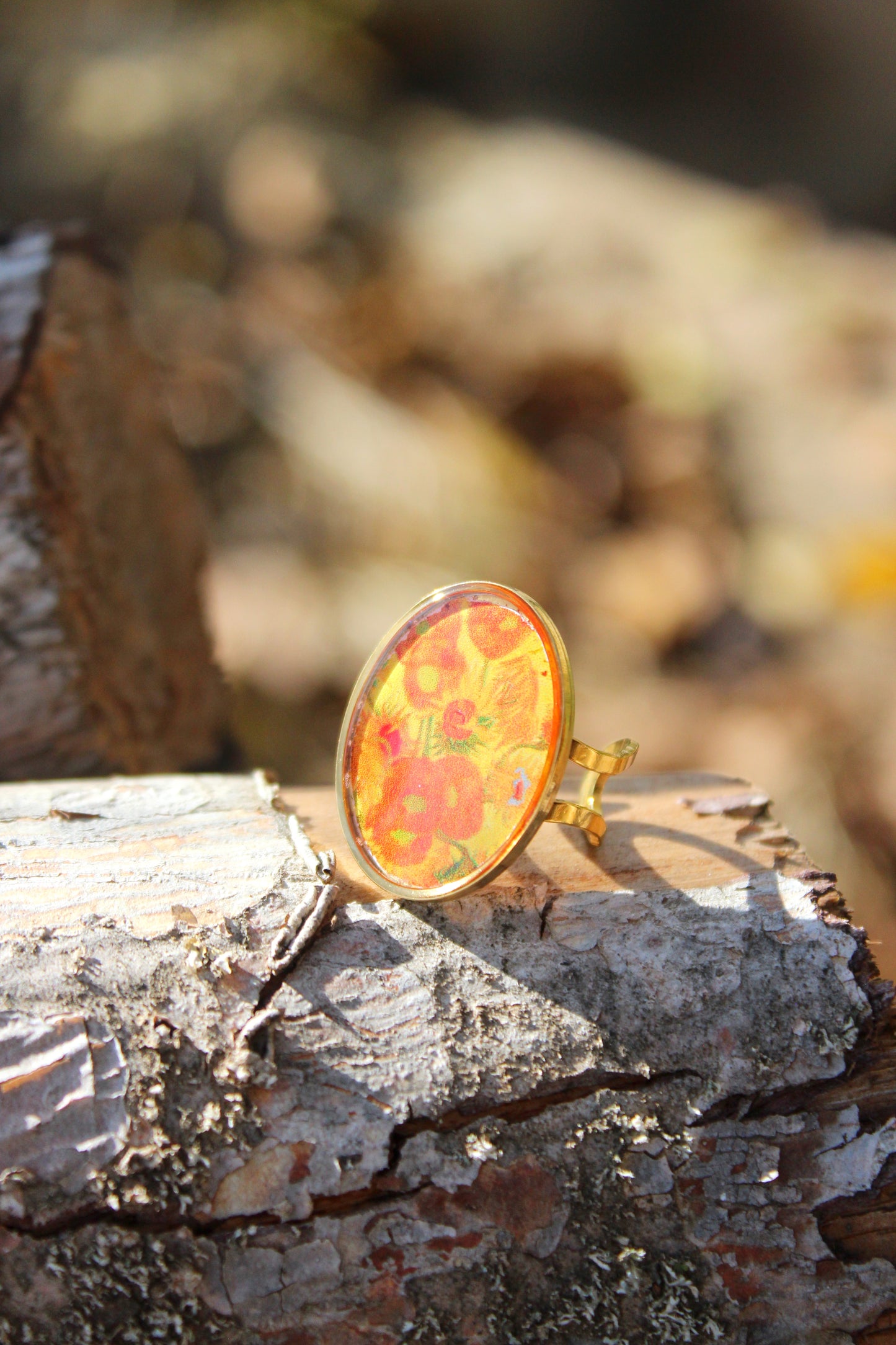 ANILLO QUINCE GIRASOLES