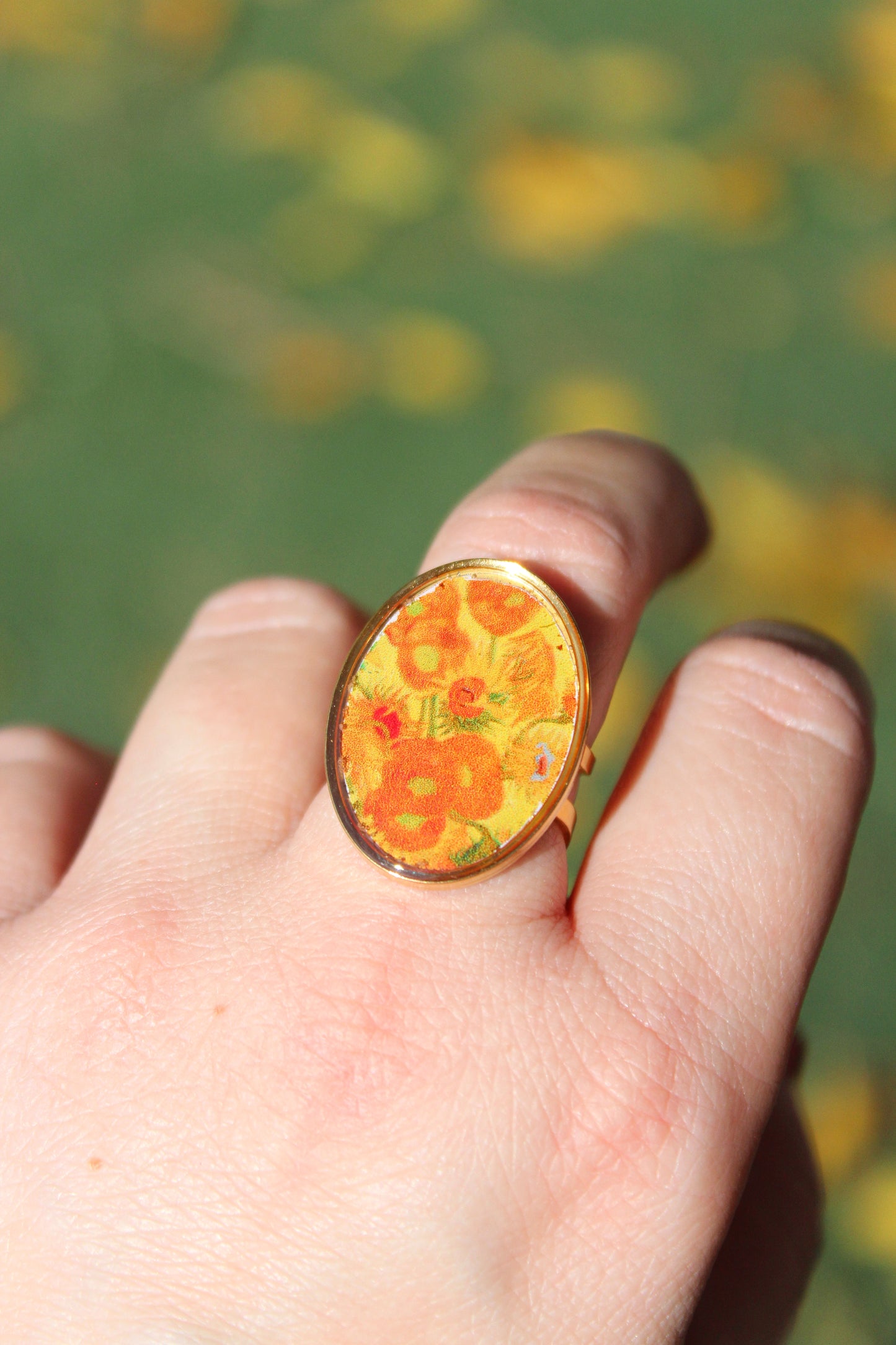 ANILLO QUINCE GIRASOLES