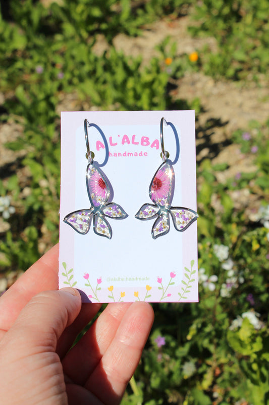 MARIPOSA morado y blanco