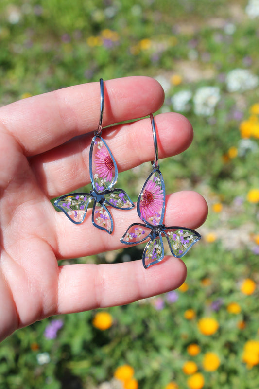 MARIPOSA morado y blanco