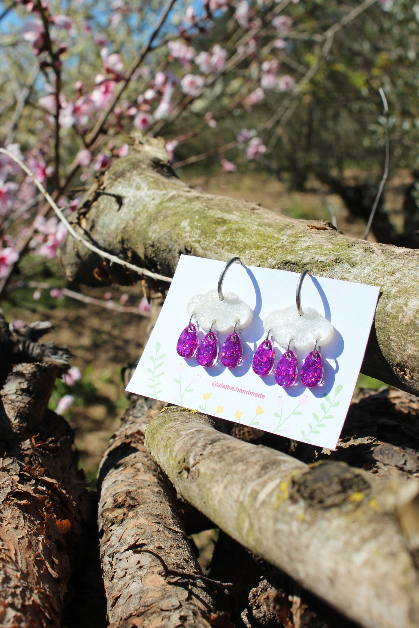 GLITTER RAIN morado